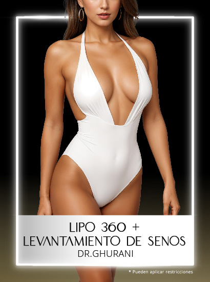 Lipo 360 más Levantamiento de Senos con el Dr Ghurani