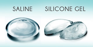 silicon saline types breast implants