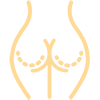 icono de aumento y levantamiento de glúteos